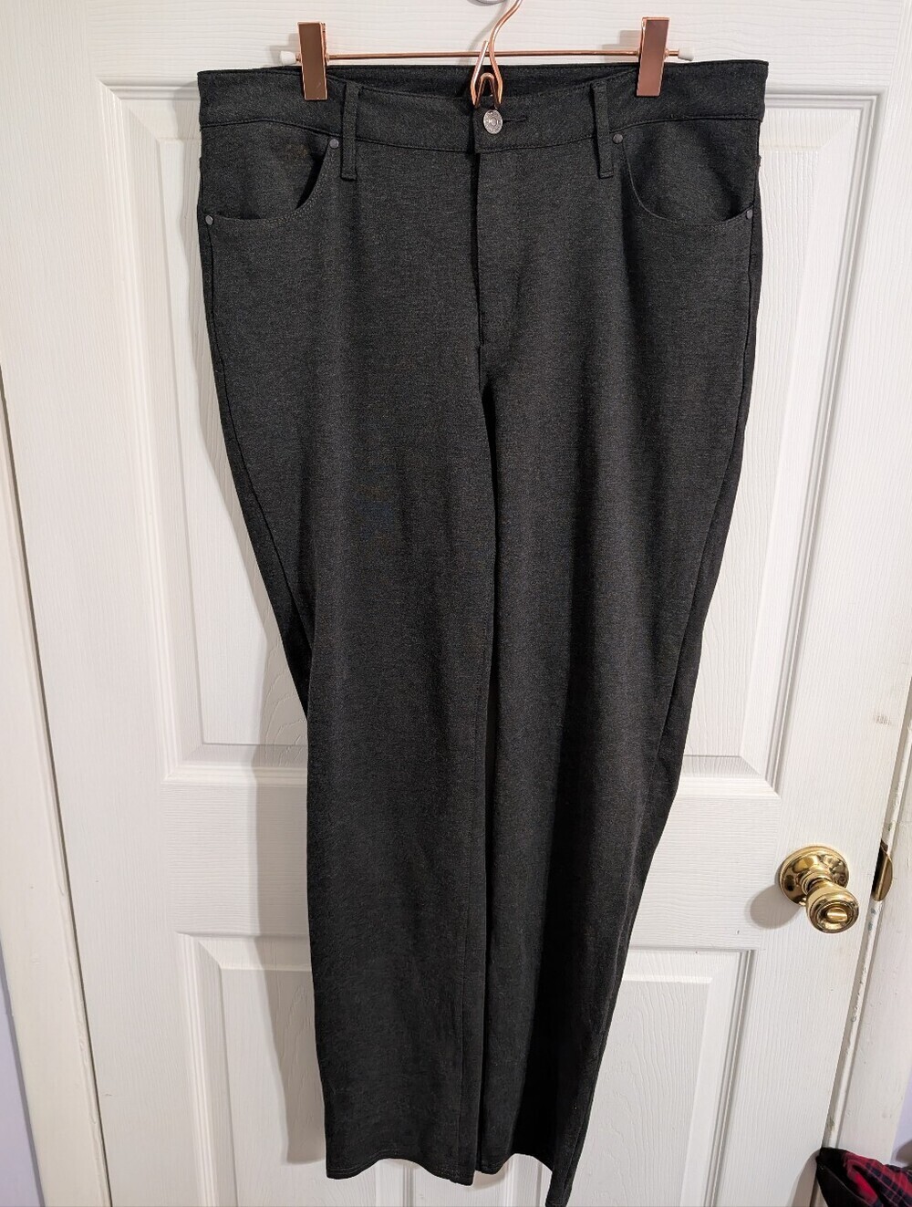 Chicos Womens Pants Gray Stretch Comfort Size 1.5 Tall US 10 T
